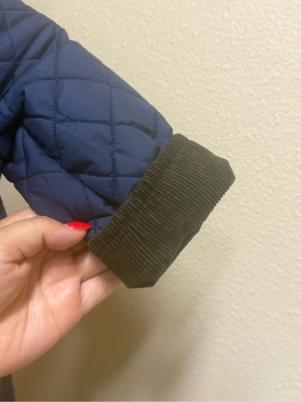 Ralph Lauren Navy Quilted Puffer Jacket with Red Pony